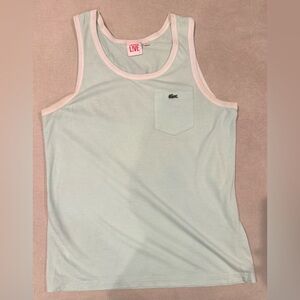 Lacoste Mint Green Tank with White Edging